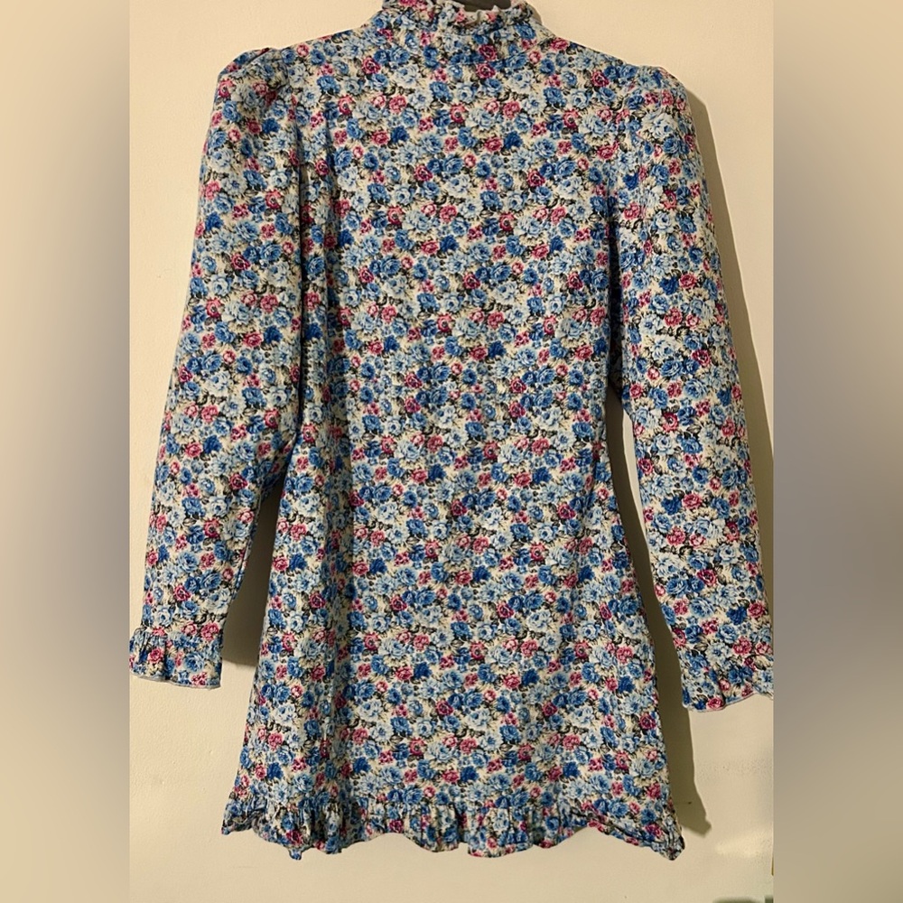 Nasty Gal Floral Mini Dress - Blue and Pink